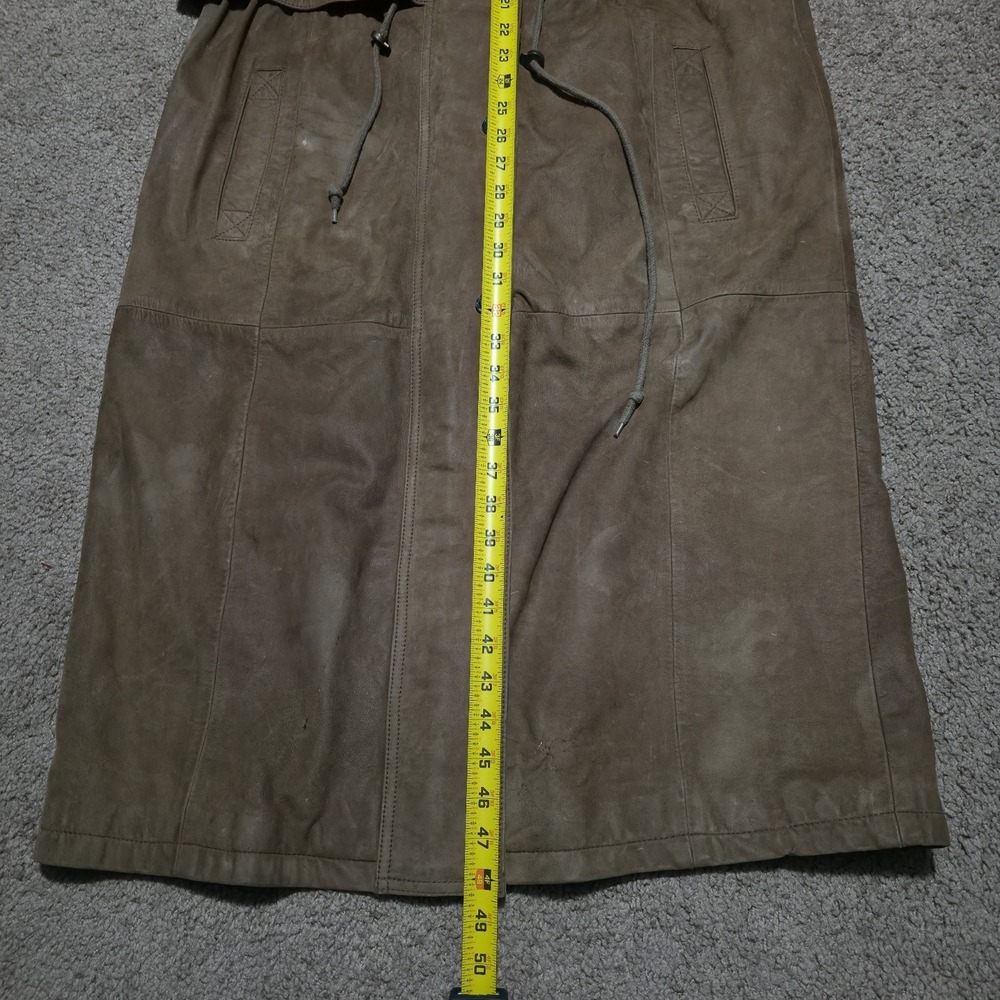 Wilsons Adventure Bound Women's Medium Trench Coat Leather Jacket Brown - Picture 13 of 14